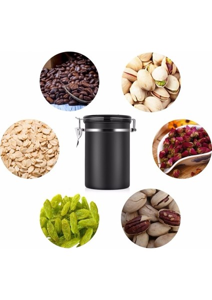 Kahve Konteyner Büyük Hava Geçirmez Paslanmaz Çelik Kahve Çay Depolama Teneke Kutu Siyah Mutfak Depolama Kovalar Kahve Tay Çay | Şişeler, Kavanozlar Ve Kutular (Yurt Dışından) modelleri