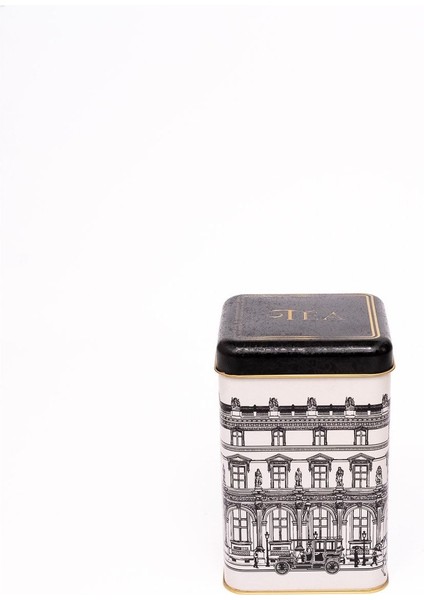 ER022-1A City Tea Desenli Kare Metal Saklama Kabı 11X11 cm fiyatları