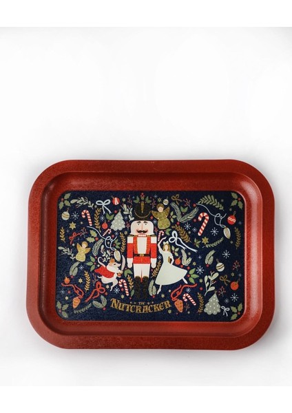 EE161-V1 Tales Nutcracker Desenli Dikdörtgen Tepsi 23X31 cm fiyatları