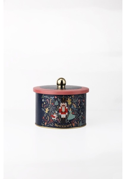 Yuvarlak Metal Saklama Kabı Nutcracker Desenli 14 cm Hava Geçirmez Kapaklı 1,3 lt fiyatları