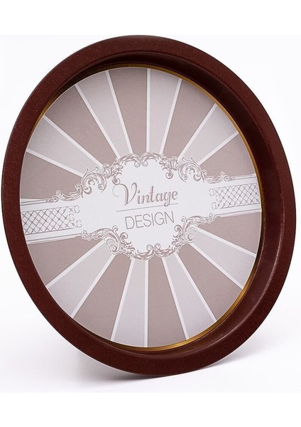 EE197-8B Elegance Burgundy Desenli Yuvarlak Tepsi 31.5 cm modelleri