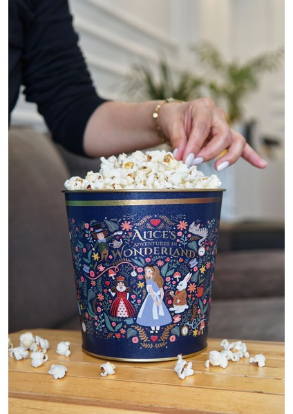 Tales Alices Desenli Patlamış Mısır Kovası, 17.5 x 17 Cm, 2.6 Lt ER149-9A