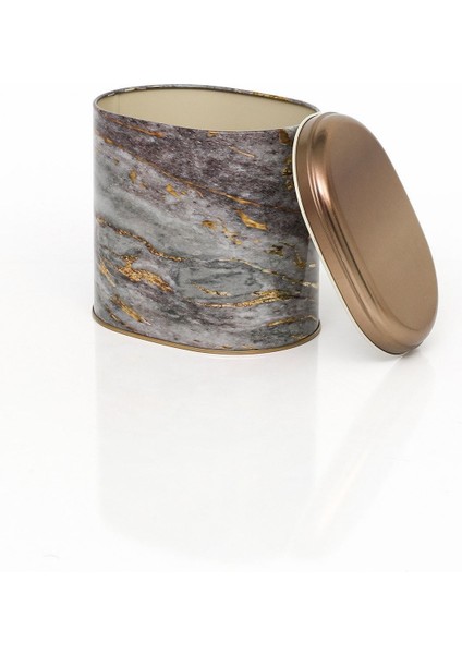 EF004-E4 Rock And Gold Light Desenli Oval Metal Saklama Kabı 11X15 cm indirimleri