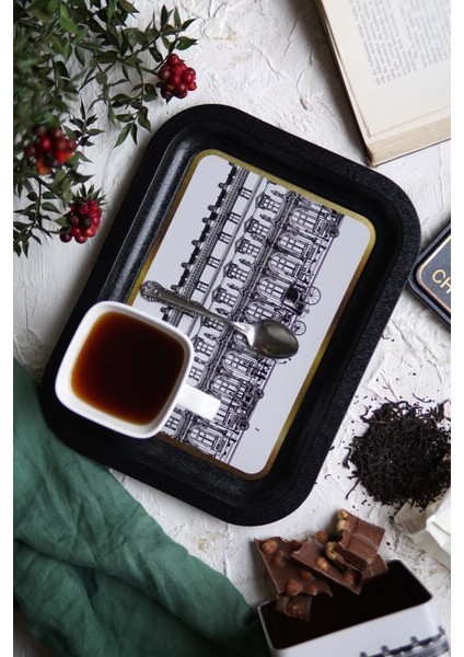 EE161-T9 City Desenli Dikdörtgen Tepsi 23X31 cm