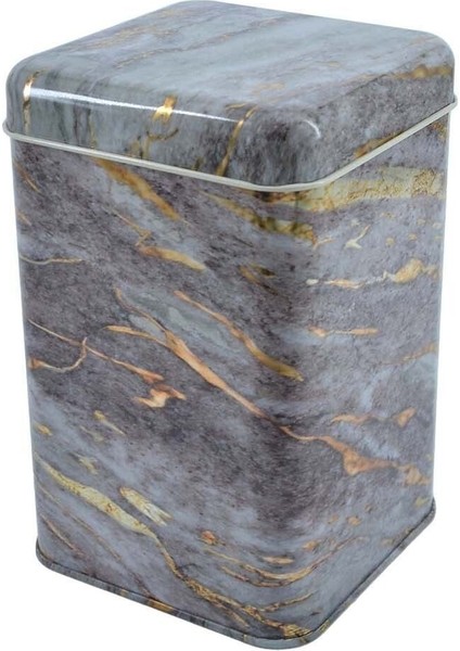 EF022-E4 Rock And Gold Light Desenli Kare Metal Saklama Kabı 11X11 cm fiyatları