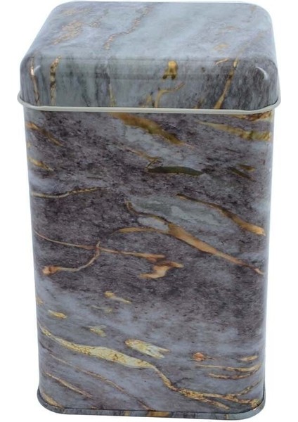 EF022-E4 Rock And Gold Light Desenli Kare Metal Saklama Kabı 11X11 cm modelleri