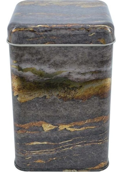 EF022-H8 Rock And Gold Desenli Kare Metal Saklama Kabı 11X11 cm modelleri