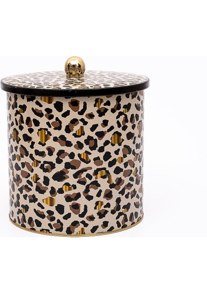 ER147-V4 Leo Desenli Yuvarlak Metal Saklama Kabı 17.5 cm fırsatları