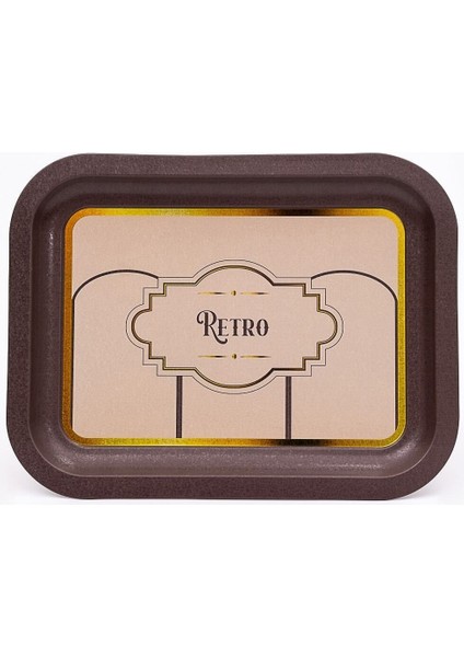 EE161-U6 Retro Desenli Dikdörtgen Tepsi 23X31 cm fiyatları