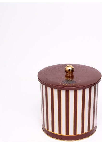 ER147-1F Circus Cream Desenli Yuvarlak Metal Saklama Kabı 17.5 cm fiyatları