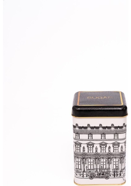 ER022-3A City Sugar Desenli Kare Metal Saklama Kabı 11X11 cm fiyatları