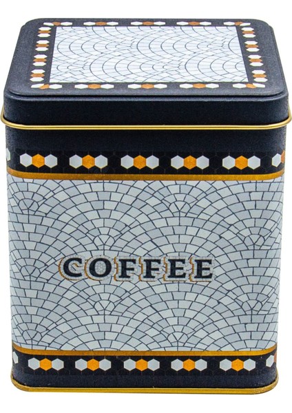 ER024-7D Mosaic Coffee Desenli Kare Metal Saklama Kabı 12X12 cm fiyatları