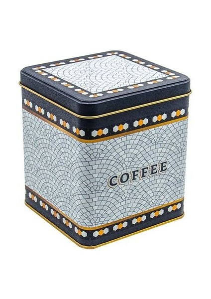 ER024-7D Mosaic Coffee Desenli Kare Metal Saklama Kabı 12X12 cm fırsatları