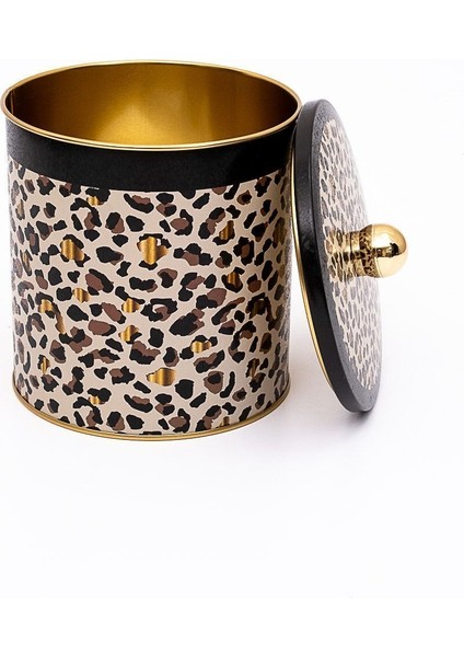 ER143-V4 Leo Desenli Yuvarlak Metal Saklama Kabı 14 cm indirimleri