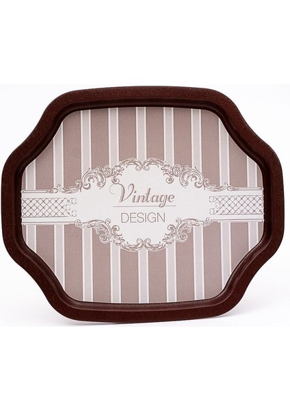 EE166-8B Elegance Burgundy Desenli Özel Şekil Tepsi 28X33 cm fiyatları