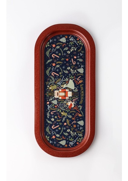 EE168-V1 Tales Nutcracker Desenli Oval Tepsi 16X35 cm modelleri