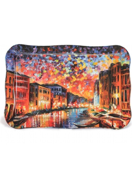 Afremov River Desenli İspanyol Tepsi, 23.8 x 35.8 cm modelleri