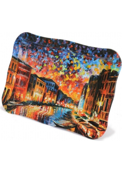 Afremov River Desenli İspanyol Tepsi, 23.8 x 35.8 cm indirimleri
