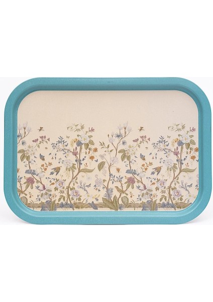 EE164-9F Botanica Blue Desenli Dikdörtgen Tepsi 29X40 cm fiyatları