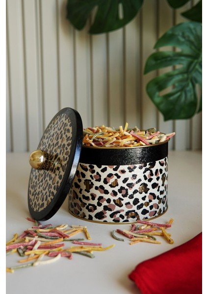 ER141-V4 Leo Desenli Yuvarlak Metal Saklama Kabı 14 cm fiyatları