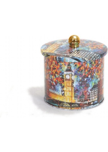 Afremov Big Ben Desenli Yuvarlak Çok Amaçlı Metal Erzak Saklama Kabı 2.1 lt - Çok Renkli fiyatları