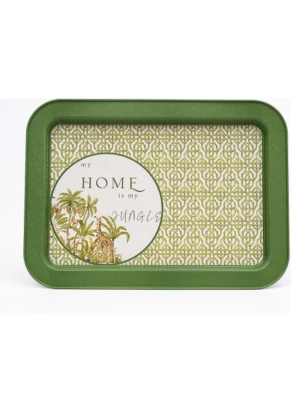 EE169-8I Forrest Green Home Desenli Dikdörtgen Tepsi 32X43 cm fiyatları
