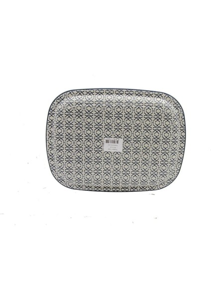 EE171-6I Forrest Grey Love Desenli Oval Tepsi 24X31 cm fırsatları