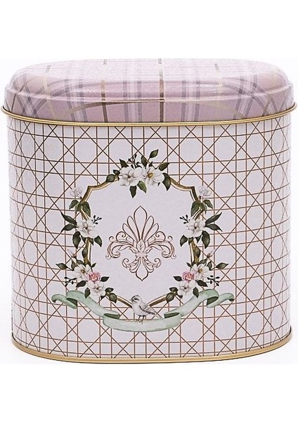 ER004-U7 Rosy Desenli Oval Metal Saklama Kabı 11X15 cm fiyatları