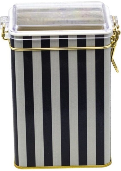 EF043-L8 Line Black(Dikey) Desenli Dikdörtgen Metal Saklama Kabı 8X10 cm modelleri