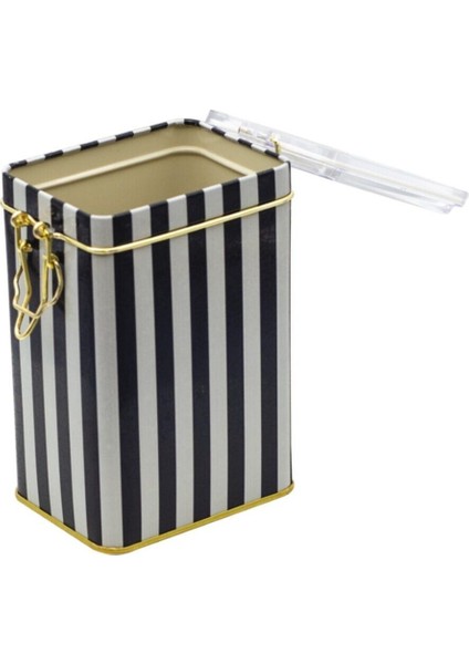 EF043-L8 Line Black(Dikey) Desenli Dikdörtgen Metal Saklama Kabı 8X10 cm fırsatları