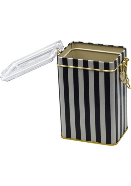 EF043-L8 Line Black(Dikey) Desenli Dikdörtgen Metal Saklama Kabı 8X10 cm indirimleri