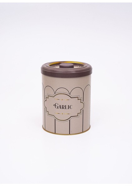 ER188-2M Retro Garlic Desenli Yuvarlak Metal Saklama Kabı 14 cm fiyatları