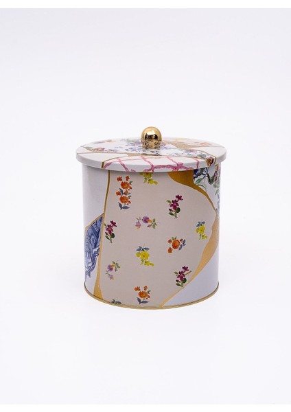 ER147-3I Kint Sugi Rose Desenli Yuvarlak Metal Saklama Kabı 17.5 cm fiyatları
