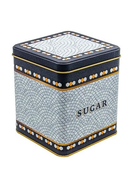 ER024-6D Mosaic Sugar Desenli Kare Metal Saklama Kabı 12X12 cm fırsatları