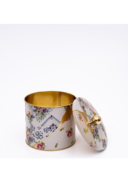 ER142-4I Kint Sugi File Desenli Yuvarlak Metal Saklama Kabı 14 cm modelleri