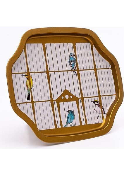 EE166-T7 Bird Cage Desenli Özel Şekil Tepsi 28X33 cm fiyatları
