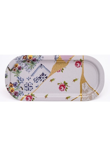 EE168-U5 Kint Sugi Desenli Oval Tepsi 16X35 cm fiyatları