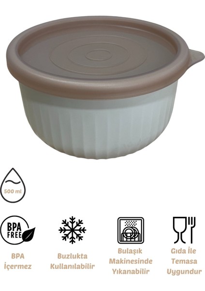 x Vipahmet Vakumlu Saklama Kabı, 0,50 Lt, Kumsal fiyatları