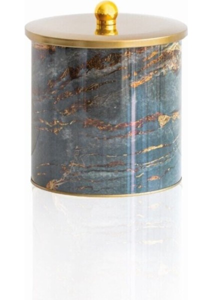 Taş Desenli Yuvarlak Çok Amaçlı Metal Erzak Saklama Kabı 4.5 lt - Siyah fiyatları