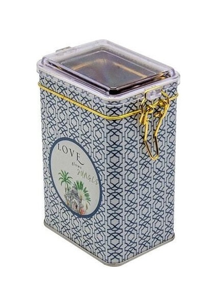 ER043-6I Forrest Grey Love Desenli Dikdörtgen Metal Saklama Kabı 8X10 cm fırsatları