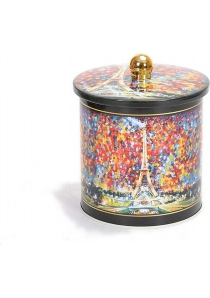 Afremov Desenli Yuvarlak Çok Amaçlı Metal Erzak Saklama Kabı 2.4 lt - Çok Renkli fiyatları