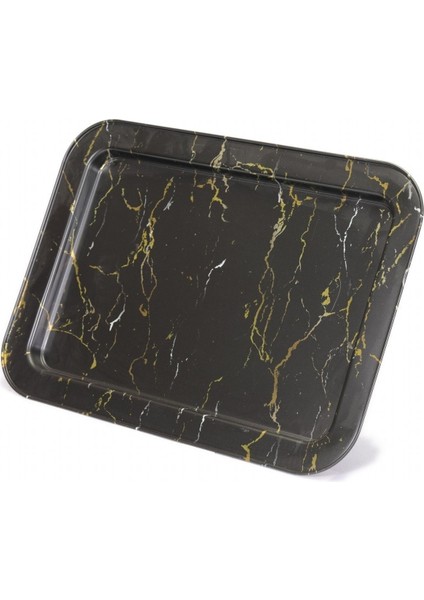 EE169-50 Marble Black Desenli Dikdörtgen Tepsi 32X43 cm fiyatları