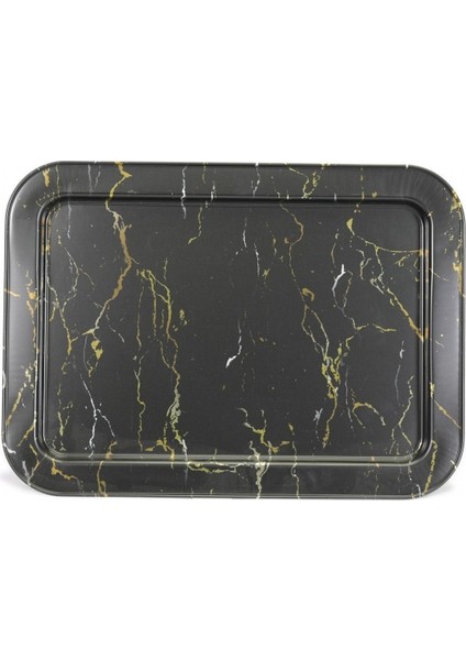 EE169-50 Marble Black Desenli Dikdörtgen Tepsi 32X43 cm fırsatları