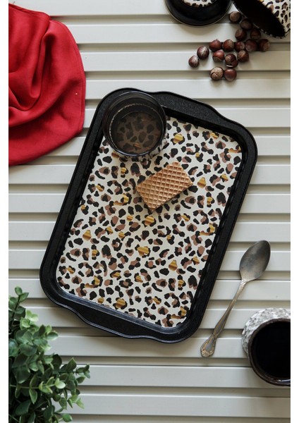 EE162-V4 Leo Desenli Dikdörtgen Tepsi 22X32 cm