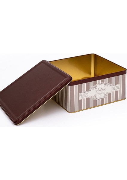 ER029-8B Elegance Burgundy Desenli Kare Metal Saklama Kabı 24X24 cm modelleri