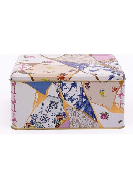 ER029-U5 Kint Sugi Desenli Kare Metal Saklama Kabı 24X24 cm modelleri