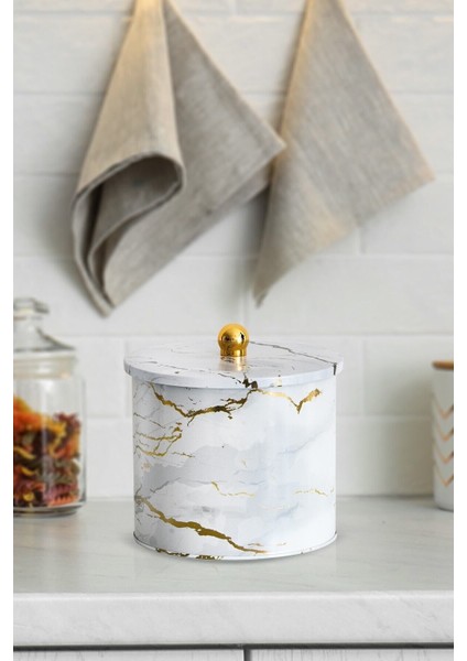 EF146-51 Metal Yuvarlak Kutu 175 x 155 mm Topuz Kulplu 3.9 lt