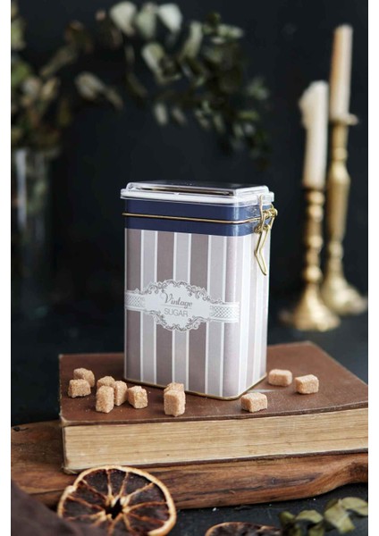 ER043-8A Elegance Sugar Desenli Dikdörtgen Metal Saklama Kabı 8X10 cm fiyatları