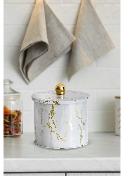 EF142-51 Metal Yuvarlak Kutu 140 x 125 mm Topuz Kulplu 2.1 lt