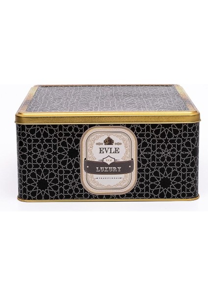 ER029-V2 Trellis Desenli Kare Metal Saklama Kabı 24X24 cm fiyatları